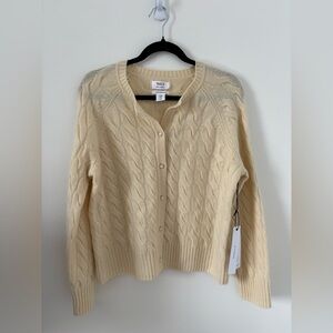 BNWT Wilt Cream Cable Knit Cardigan 100% Cashmere